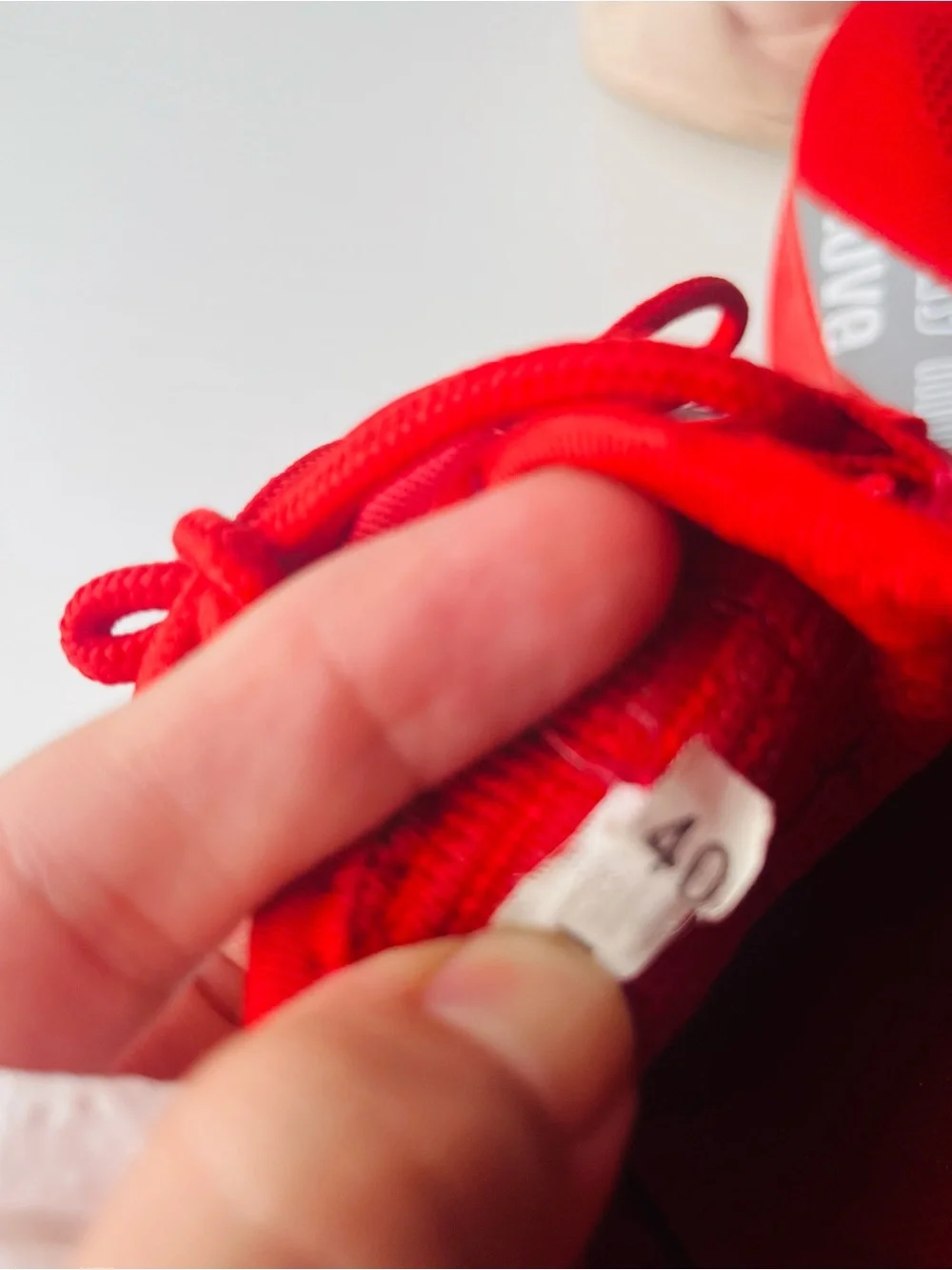 Men's Red Performance Knit Sneakers